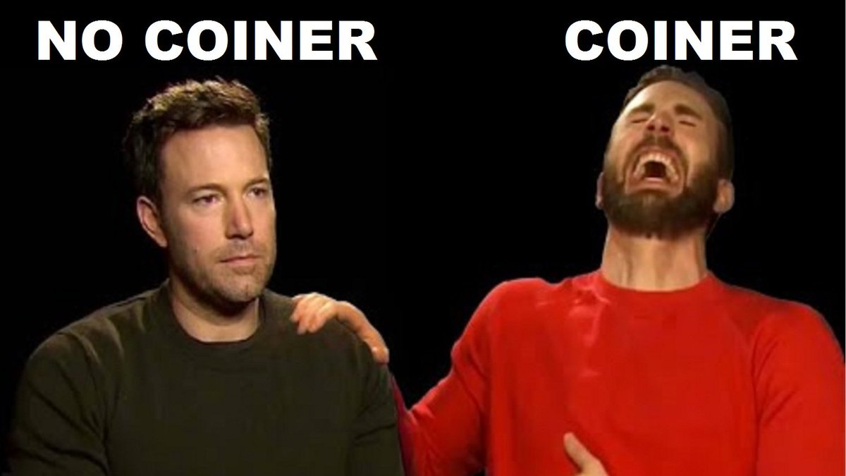 Coiner v nocoiner — Reaction meme