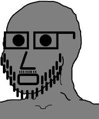 Wojak npc beard glasses — Wojak meme