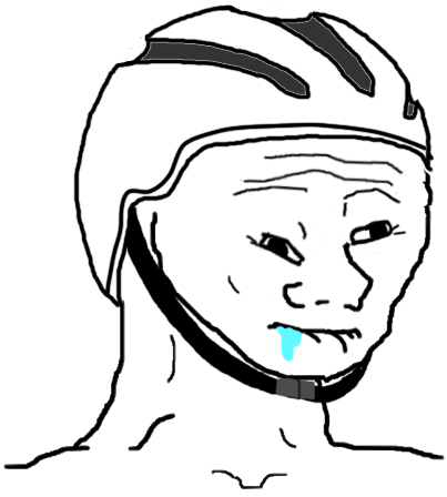 Brainlet wears helmet — Brainlet meme