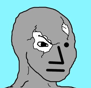 Wojak npc angry mask breaking — Wojak meme