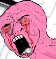 Pink wojak orange eyes — Wojak meme