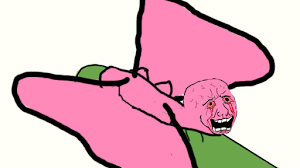 Pink wojak butterfly — Wojak meme