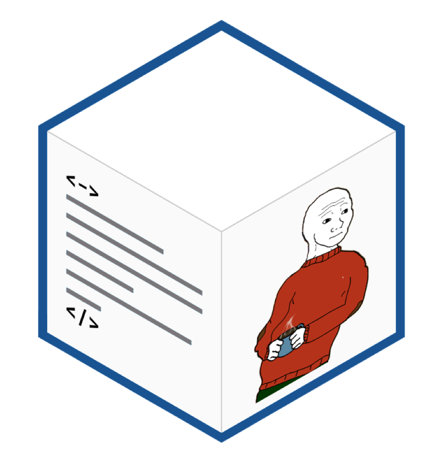Wojak wearing sweater cube — Wojak meme