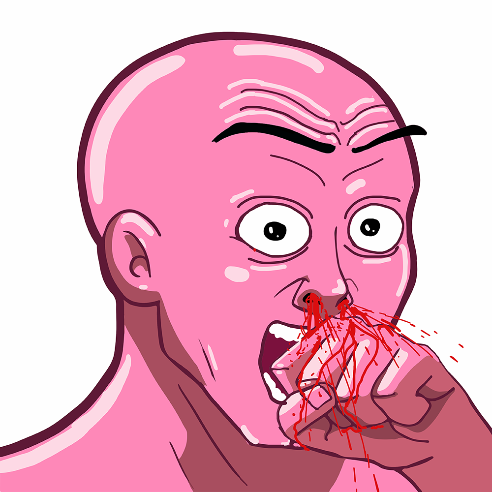 Pink nujak shocked — Wojak meme