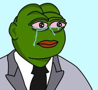 Pepe round face cries — Pepe meme