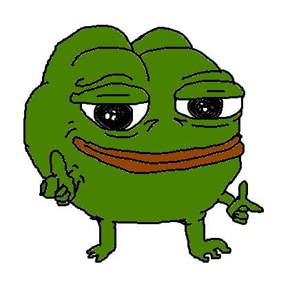 Pepe little round finger guns — Pepe meme
