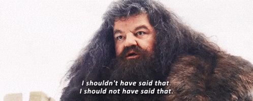 Hagrid I Should Not Have Said That — Reaction meme