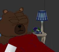 Bobo asleep in bed — Bobo meme