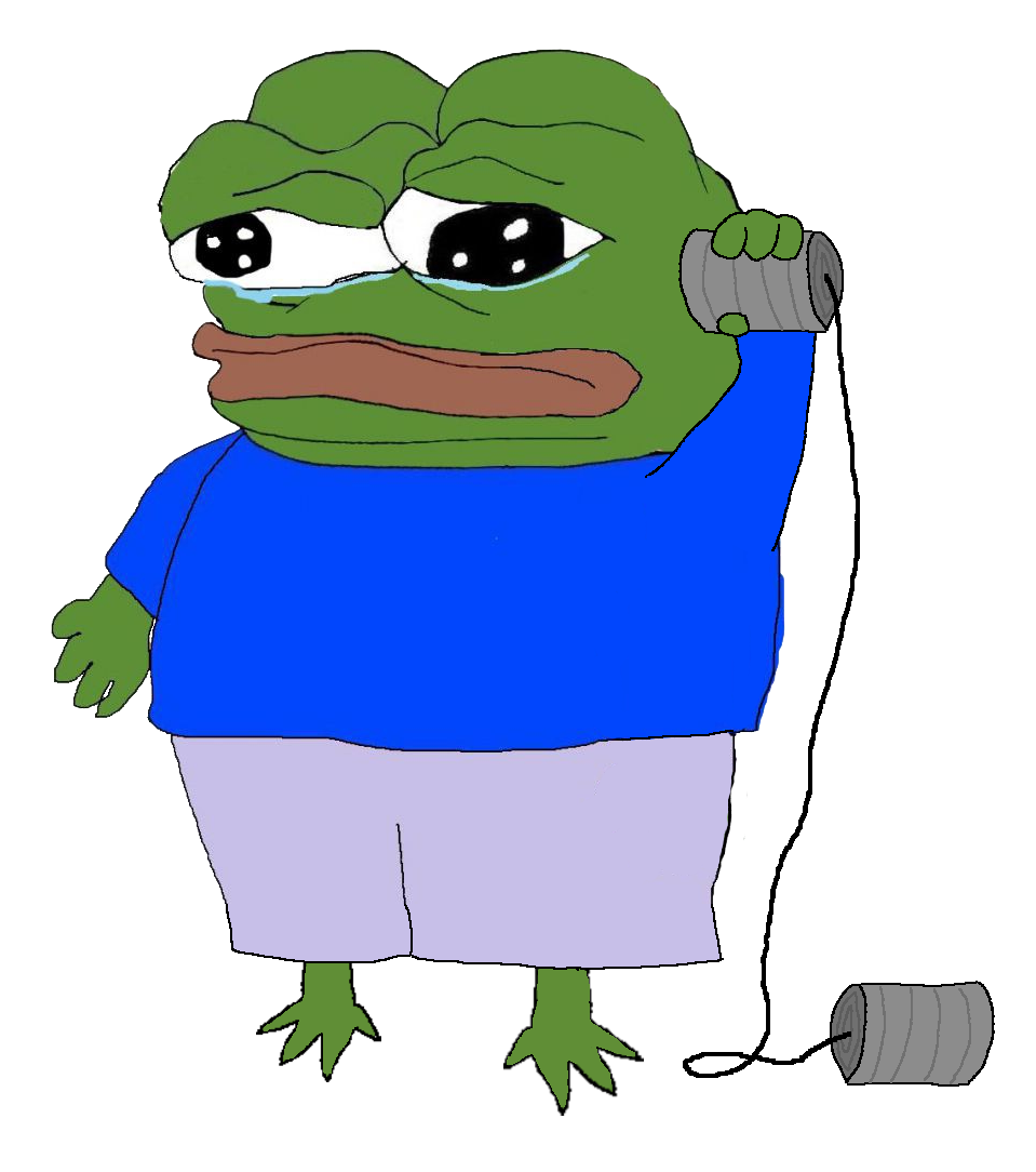 Pepe sad cup phone — Pepe meme