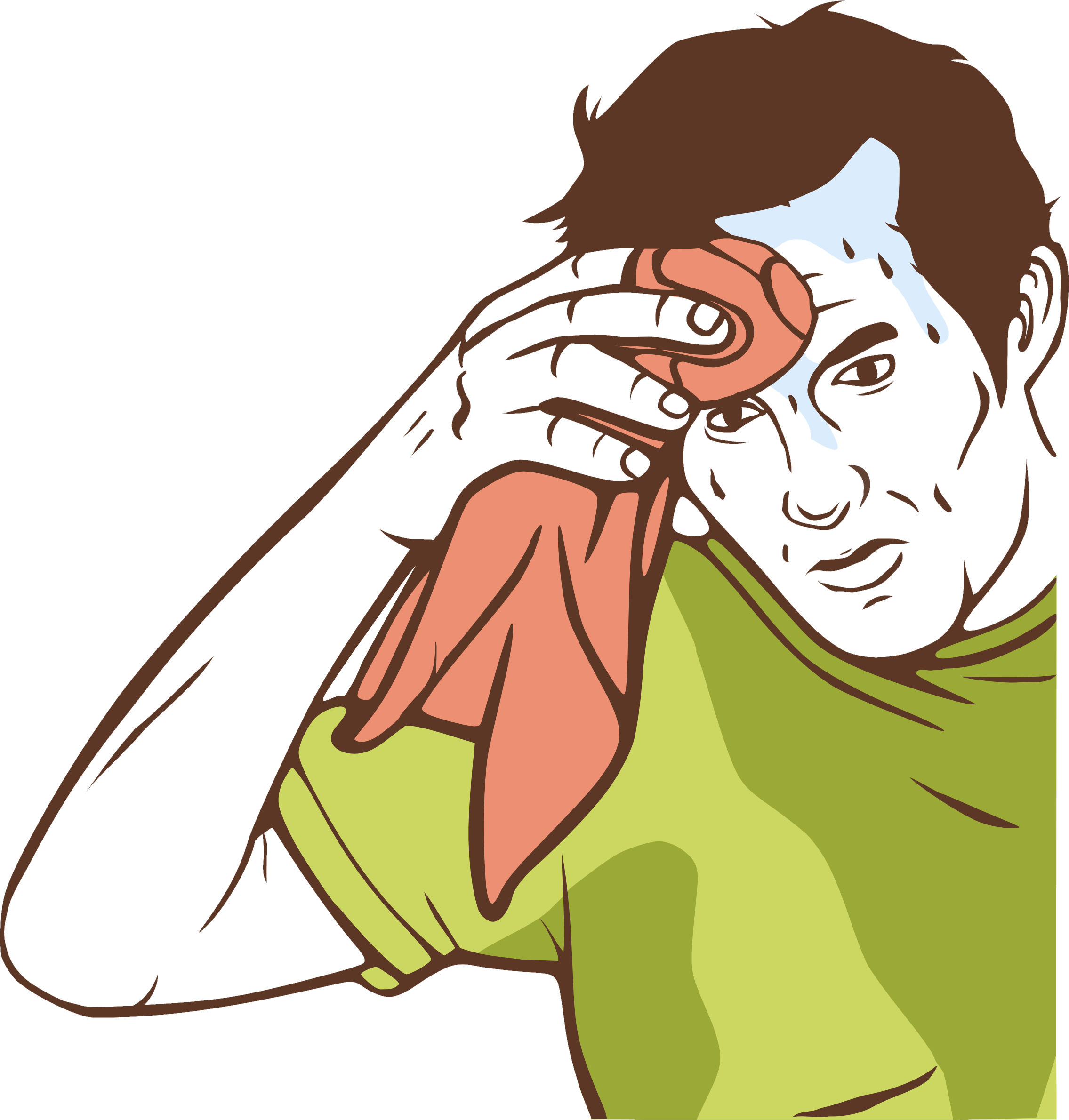 Animated sweating guy — Reaction meme