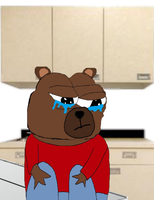 Bobo crying in kitchen — Bobo meme