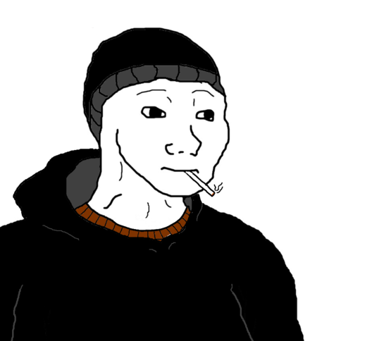Wojak clean shaven doomer — Wojak meme