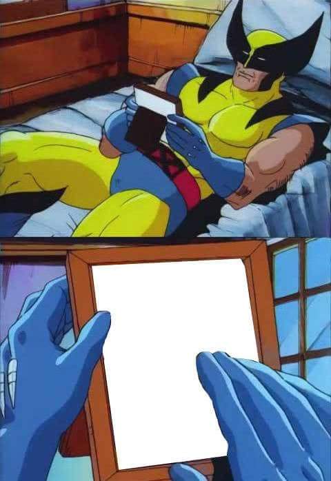 Wolverine holding picture meme template — Templates meme