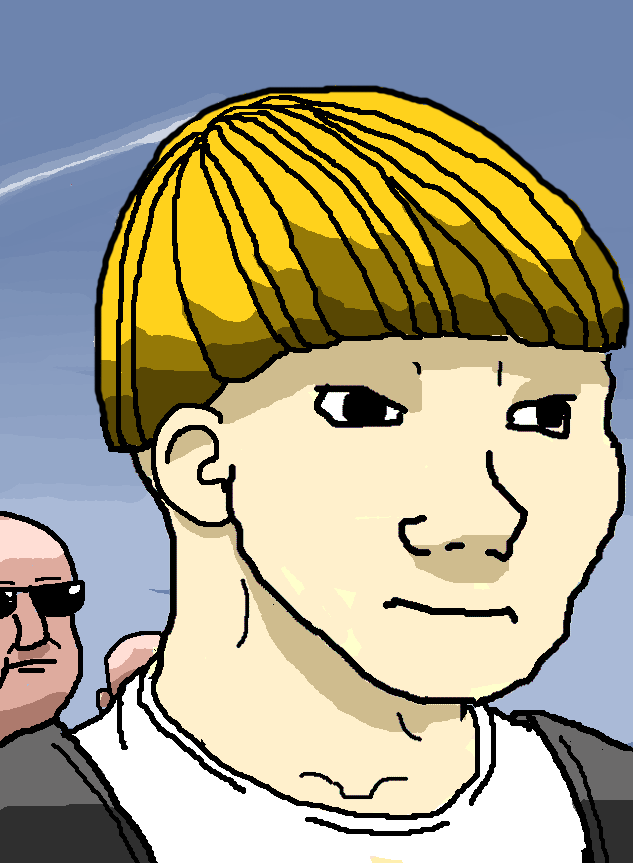 Wojak boy bowl cut outside — Wojak meme