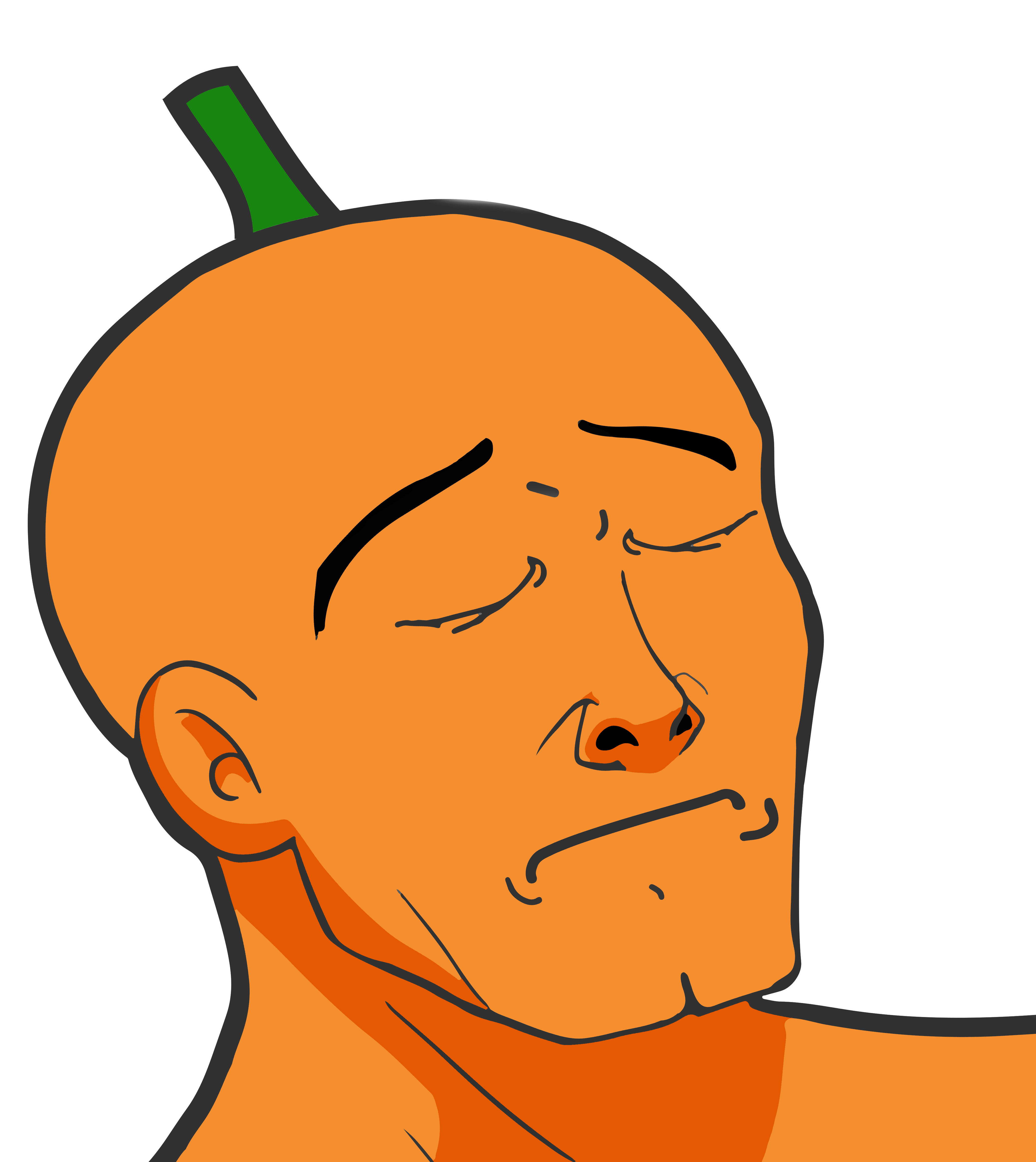 Nujak pumpkin — Wojak meme