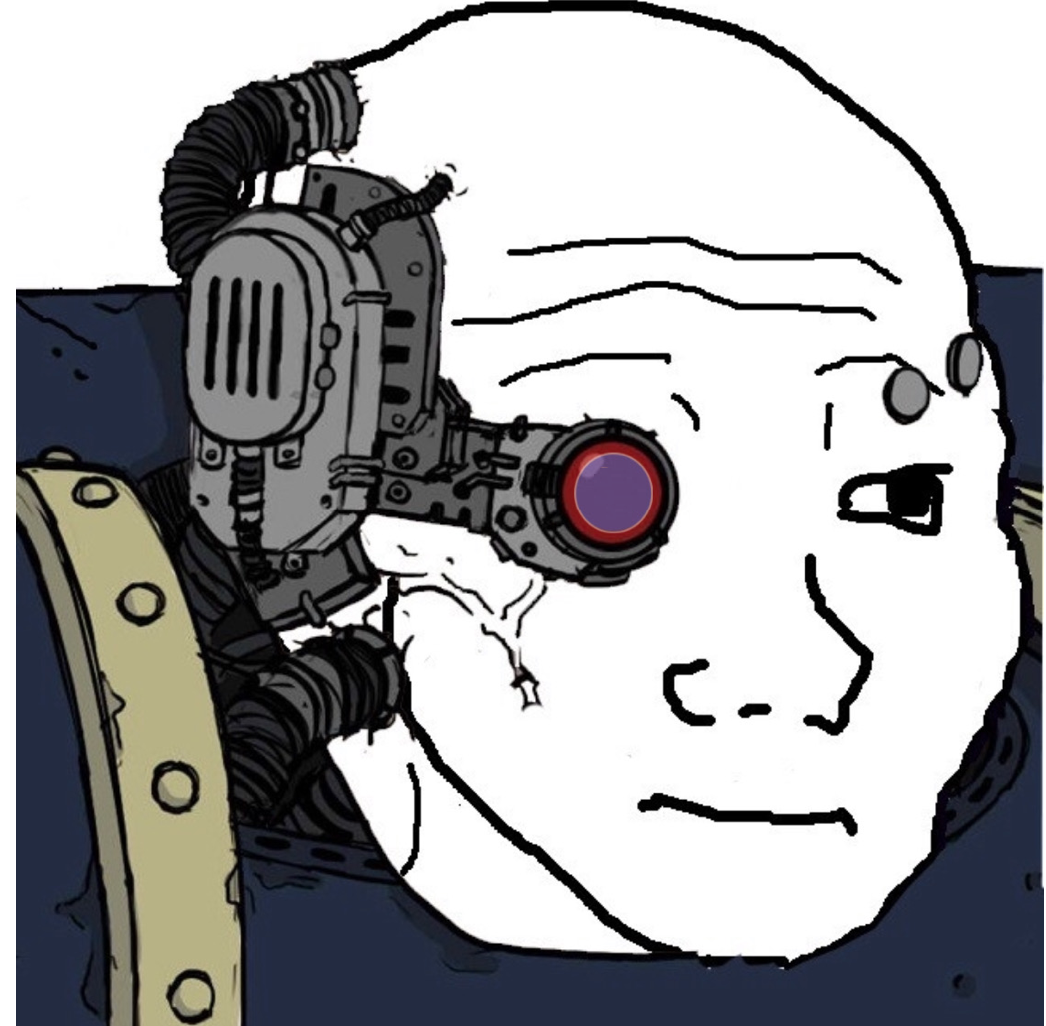 Wojak cyborg from future — Wojak meme