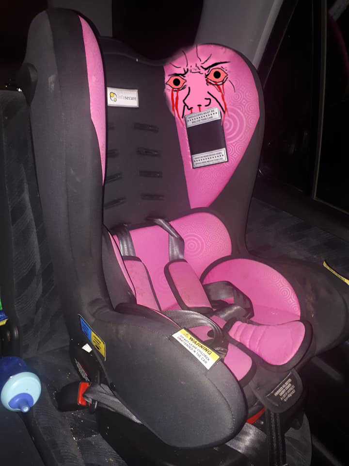 Pink wojak car seat — Wojak meme
