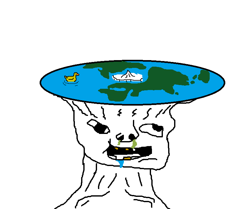 Brainlet flat earth rubber duck — Brainlet meme