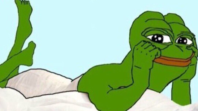 Pepe in towel laying down — Pepe meme