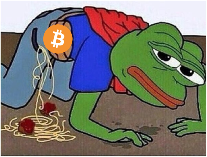 Pepe bitcoin pocket spaghetti — Pepe meme
