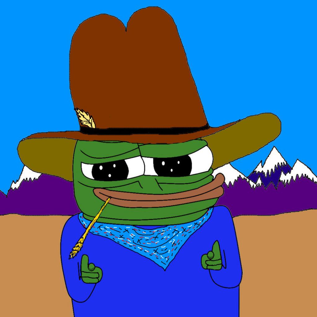 Pepe cowboy ten gallon hat — Pepe meme