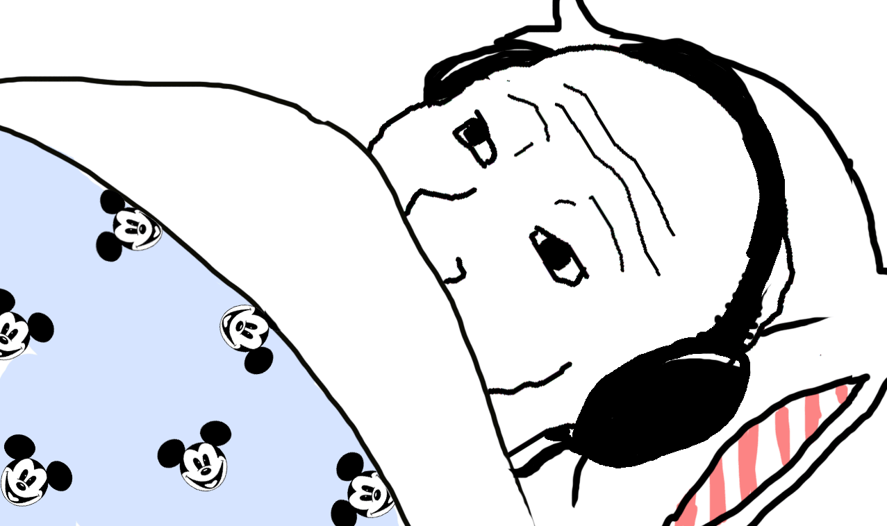 Wojak cozy headphones — Wojak meme