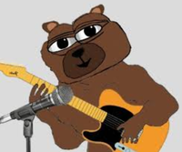 Bobo playing electric guitar — Bobo meme