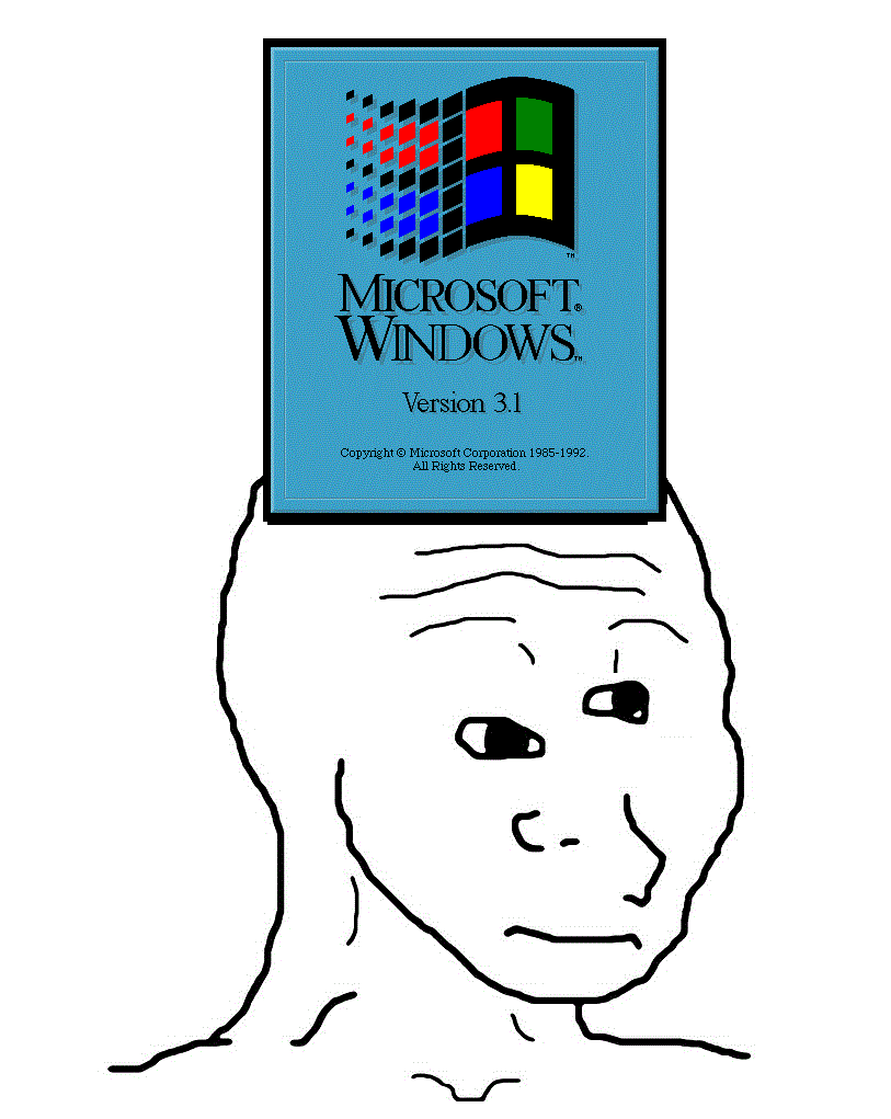 Brainlet windows — Brainlet meme