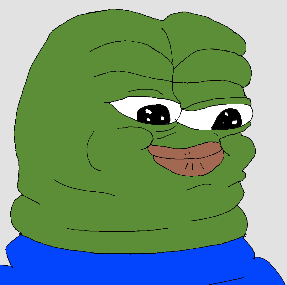 Pepe fat smirking — Pepe meme