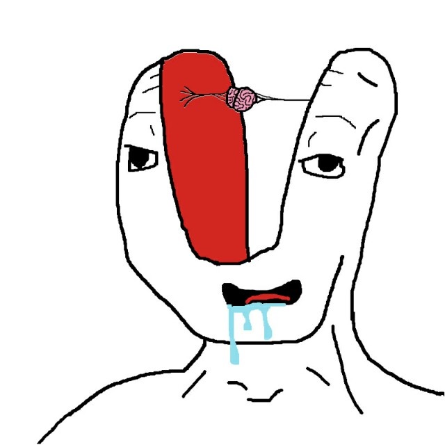 Brainlet split head — Brainlet meme