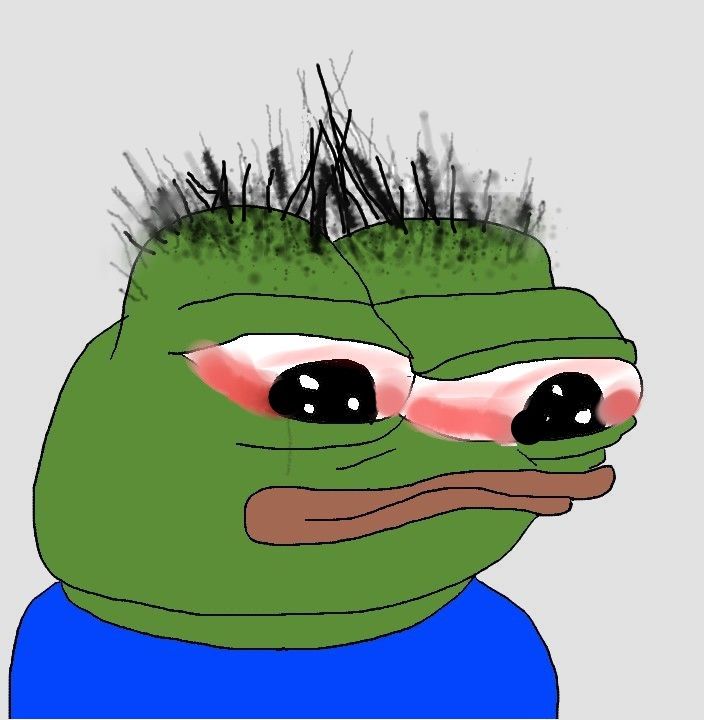 Pepe spikey hair — Pepe meme