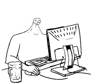 Brainlet on computer — Brainlet meme