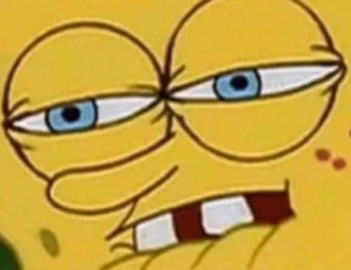 Spongebob skeptical Cali Pack 3 sticker — Sticker Packs meme