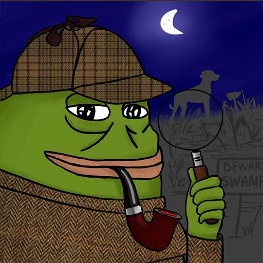 Detective pipe Groyper sticker — Sticker Packs meme