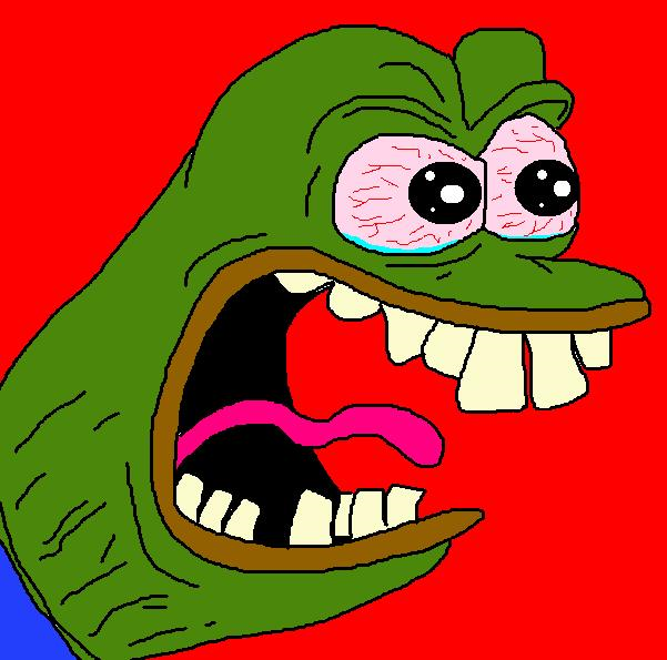 Pepe angry ren stimpy style — Pepe meme