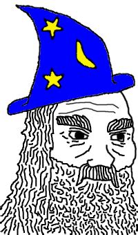 Guy with blue wizard hat — Reaction meme
