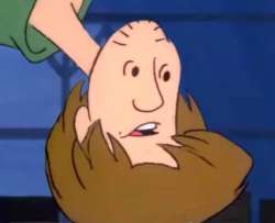 Shaggy face upside down — Reaction meme