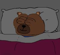 Bobo happy sleeping bed — Bobo meme