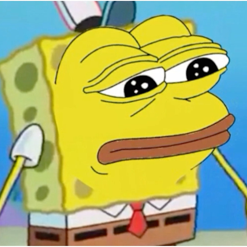 Pepe spongebob face — Pepe meme