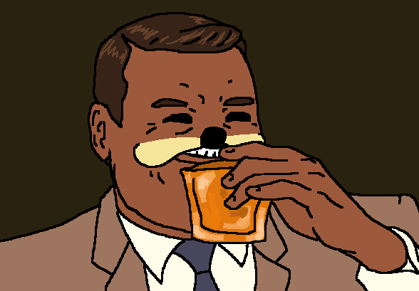 Spurdo don draper drinking — Reaction meme