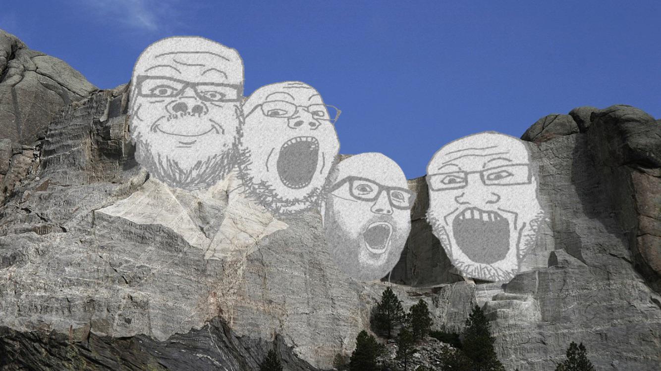 Wojak soy boy mount rushmore — Wojak meme