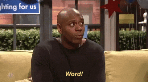 Dave Chapelle Word! — Reaction meme