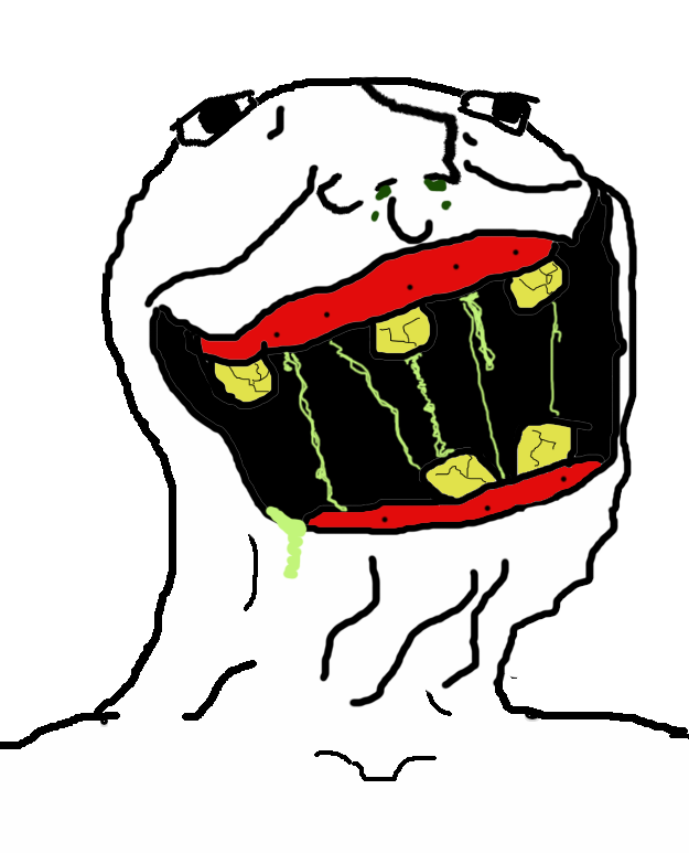 Brainlet open mouth — Brainlet meme