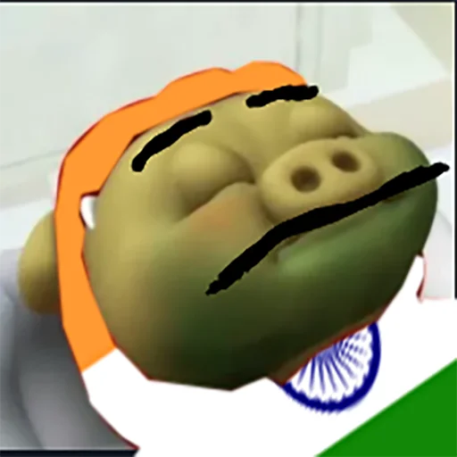 Pig face Jeet Degen sticker — Sticker Packs meme