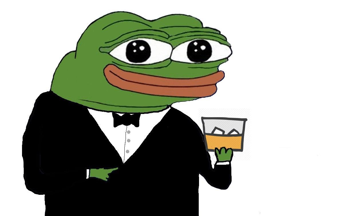 Pepe apu tuxedo drinking — Apu meme