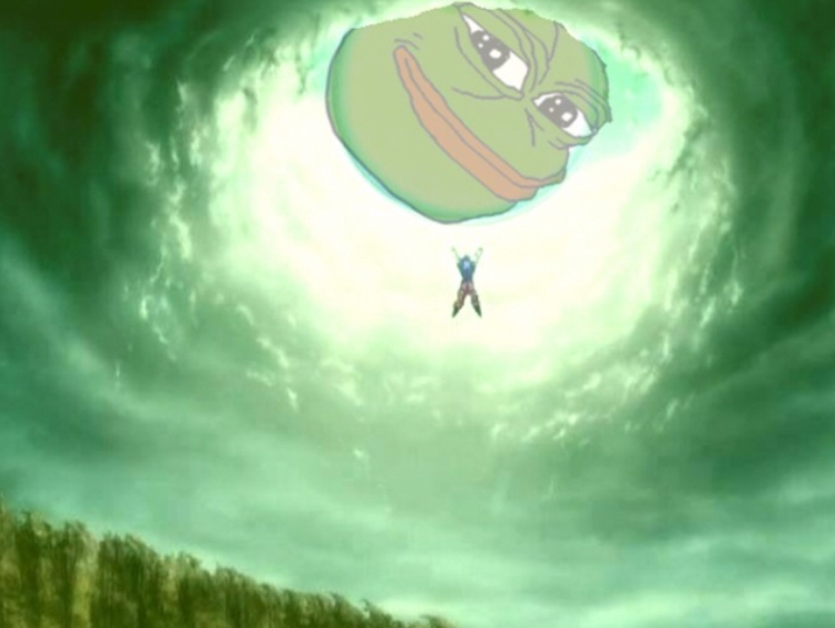 Pepe spirit bomb — Pepe meme