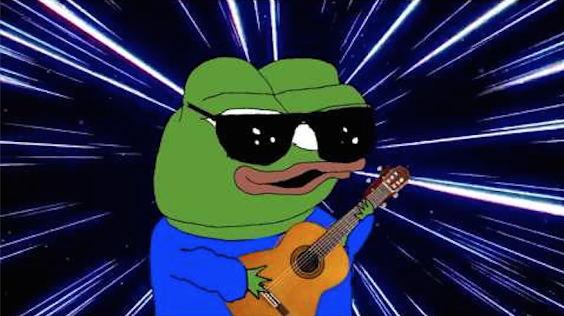 Pepe playing guitar — Pepe meme