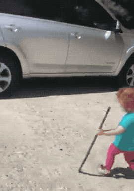 Baby Walking into a Car — Memes meme