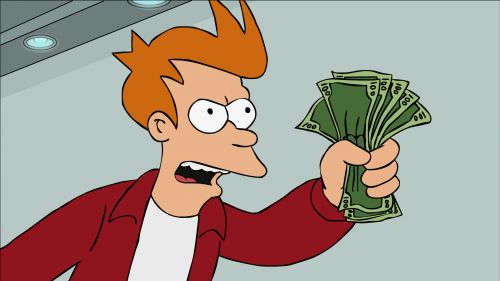 Shut Up And Take My Money Fry meme template — Templates meme