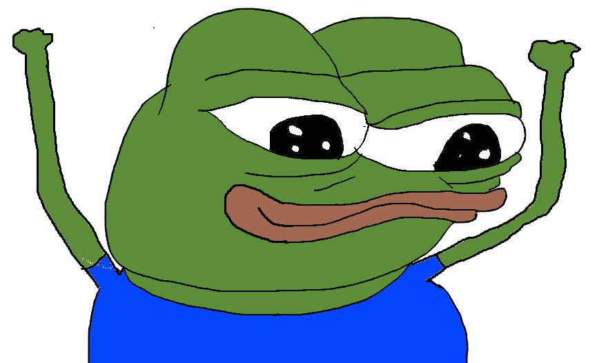 Pepe cheering — Pepe meme